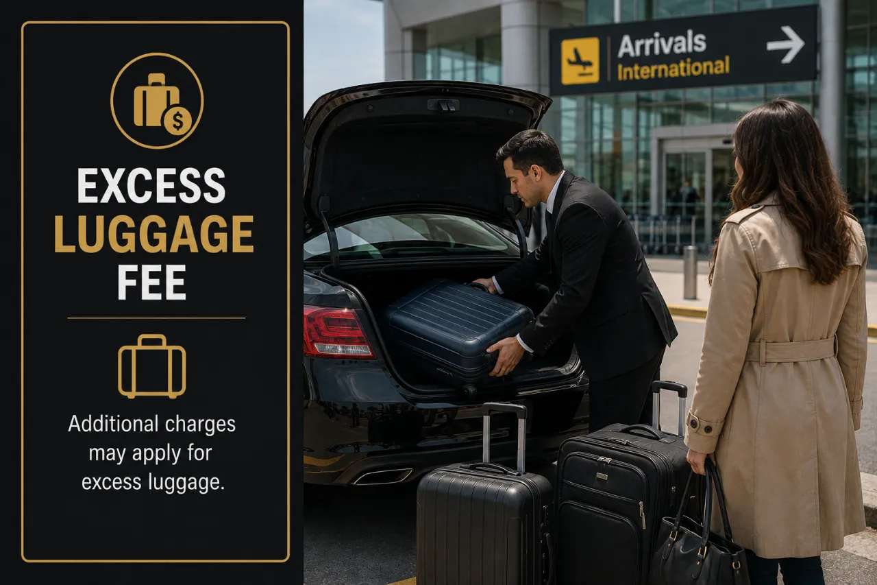 Excess luggage fee consideration for airport luggage assistance on a Toronto Airport Limo Service trip